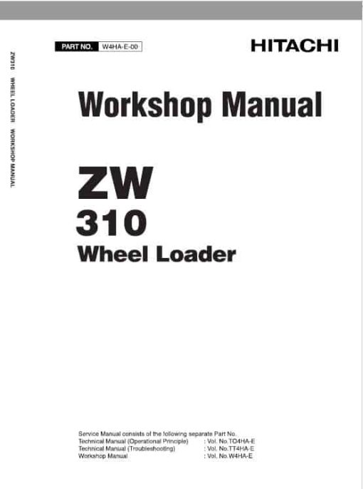 Hitachi ZW310 Wheel Loader Service Repair Manual