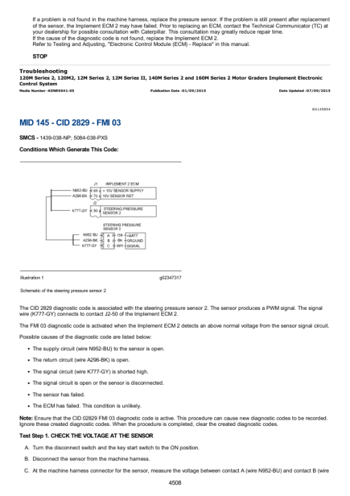 Caterpillar CAT 12M2 Motor Grader Service Repair Manual (R9S00001 and up) - Image 5