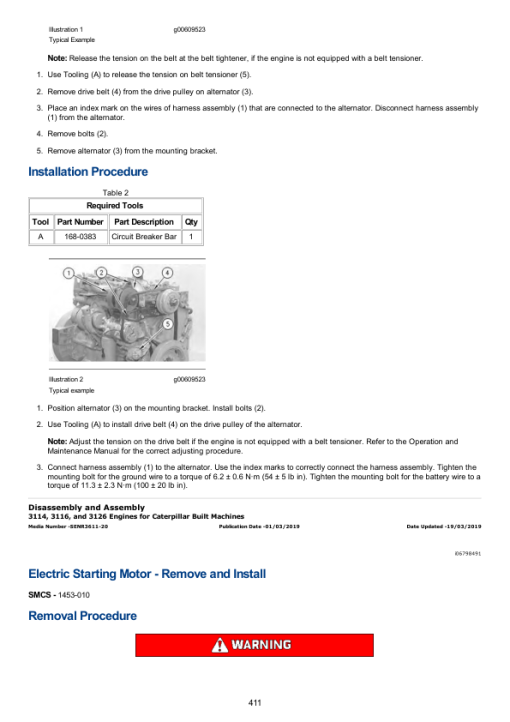 Caterpillar CAT 135H NA Motor Grader Service Repair Manual (3YK00001 and up) - Image 5