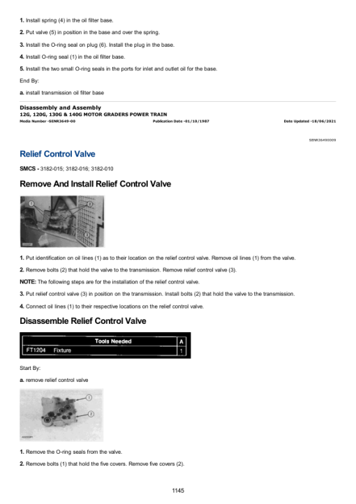 Caterpillar CAT 140G Motor Grader Service Repair Manual (5MD00001 and up) - Image 2