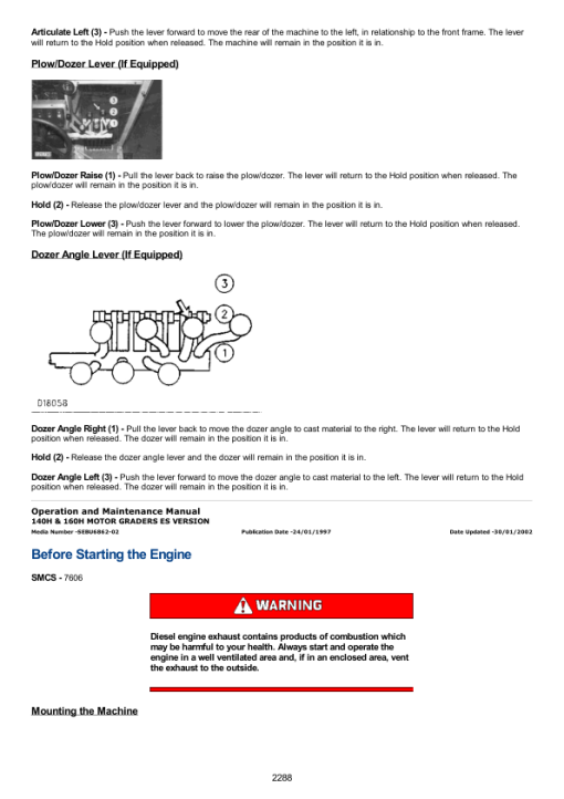 Caterpillar CAT 140H Motor Grader Service Repair Manual (8KM00001 and up) - Image 3