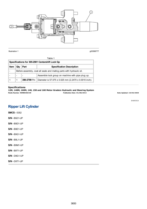 Caterpillar CAT 140M Motor Grader Service Repair Manual (B9G00001 and up) - Image 3