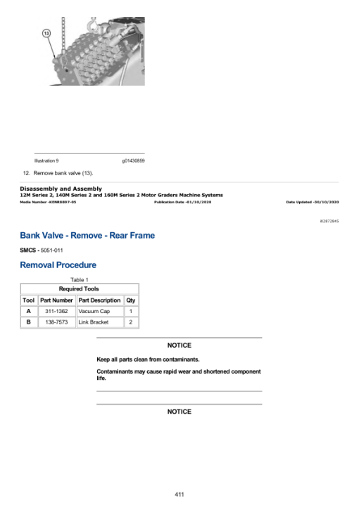 Caterpillar CAT 140M2 Motor Grader Service Repair Manual (R9G00001 and up) - Image 4