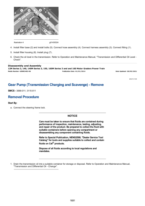 Caterpillar CAT 150 Motor Grader Service Repair Manual (ENK00001 and up) - Image 2