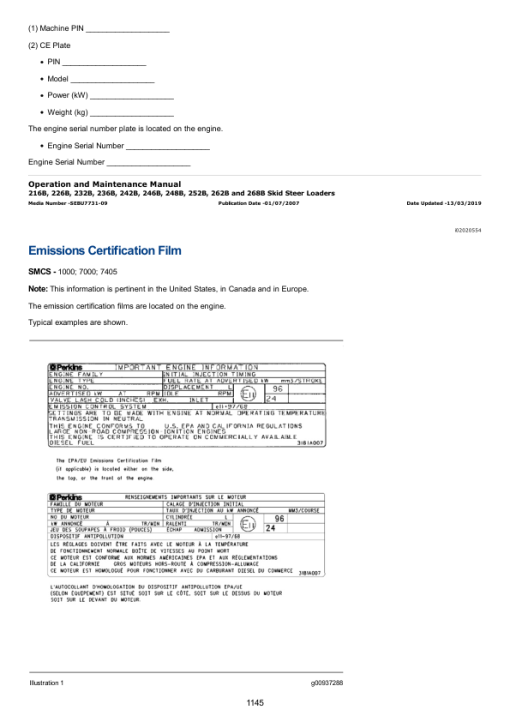 Caterpillar CAT 232D Skidsteer Loader Service Repair Manual (KXC00001 and up) - Image 2