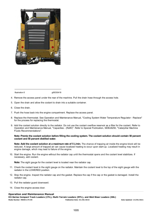 Caterpillar CAT 226D3 Skid Steer Loader Service Repair Manual (D5R00001 and up) - Image 2