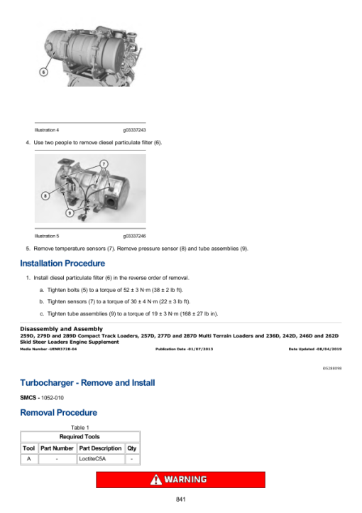 Caterpillar CAT 242D Skidsteer Loader Service Repair Manual (A9W00001 and up) - Image 5