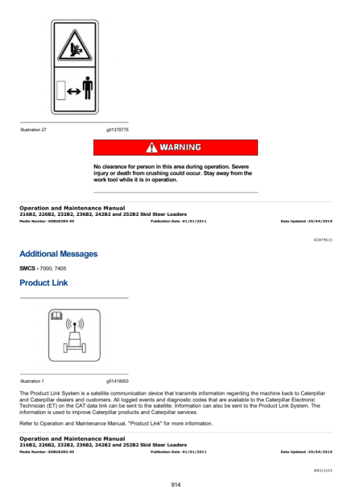 Caterpillar CAT 252B Skidsteer Loader Service Repair Manual (SCP04600 and up) - Image 5