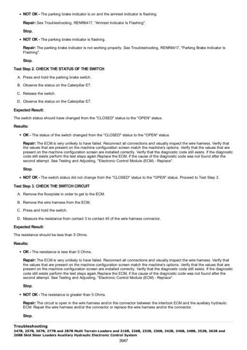 Caterpillar CAT 257B2 Multi Terrain Loader Service Repair Manual (SLK07300 and up) - Image 5