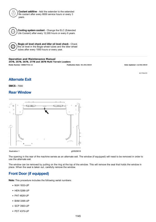 Caterpillar CAT 267B Multi Terrain Loader Service Repair Manual (CYC00001 and up) - Image 2