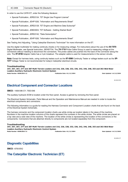 Caterpillar CAT 277 Multi Terrain Loader Service Repair Manual (CNC00001 and up) - Image 5