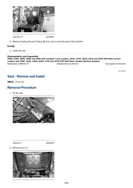 Caterpillar CAT 277D Multi Terrain Loader Service Repair Manual (FMT00001 and up) - Image 5