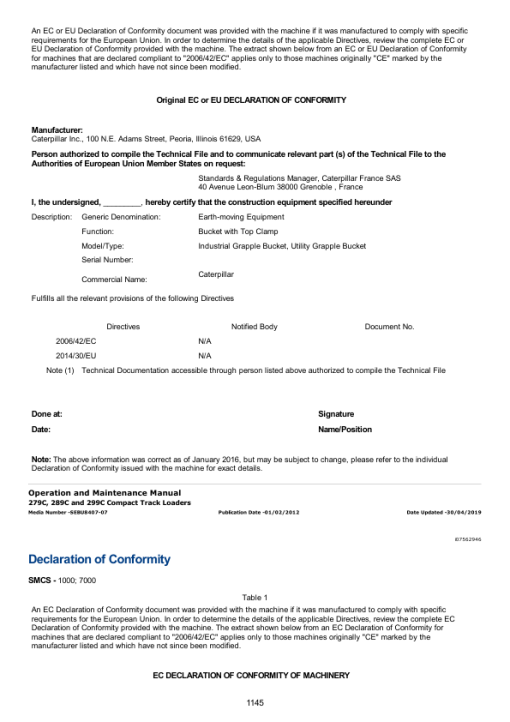 Caterpillar CAT 289C Compact Track Loader Service Repair Manual (JMP00001 and up) - Image 2