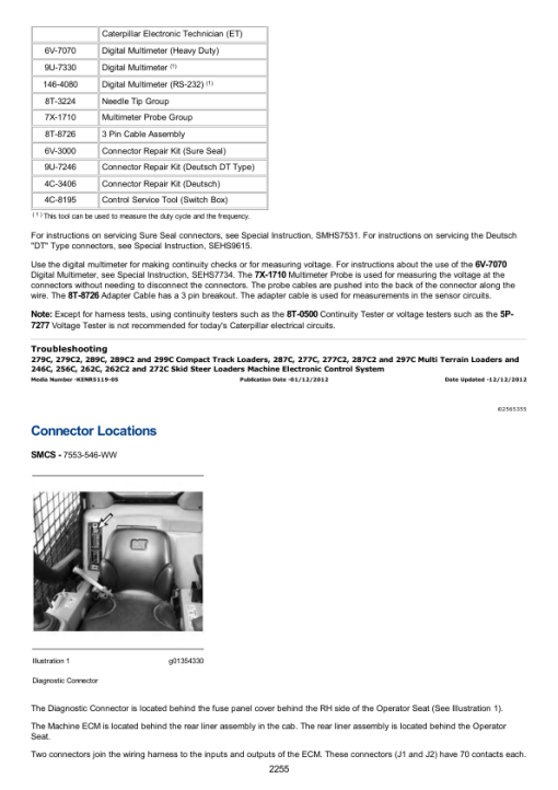 Caterpillar CAT 289C Compact Track Loader Service Repair Manual (JMP00001 and up) - Image 4