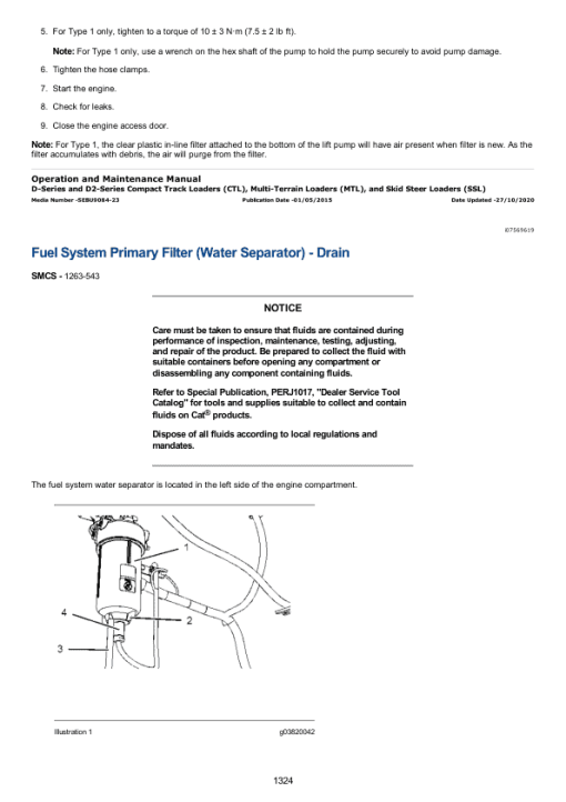 Caterpillar CAT 289D Compact Track Loader Service Repair Manual (A9Z00001 and up) - Image 2