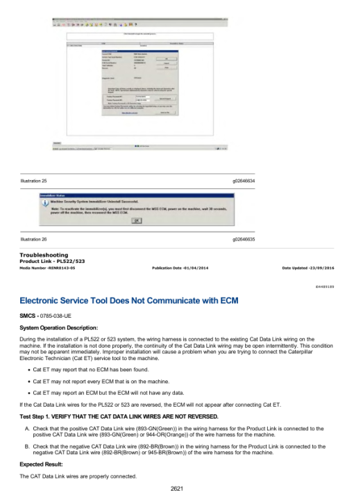 Caterpillar CAT 301.5, 301.6, 301.8 Mini Hydraulic Excavator Service Repair Manual (BDH00001 and up) - Image 3