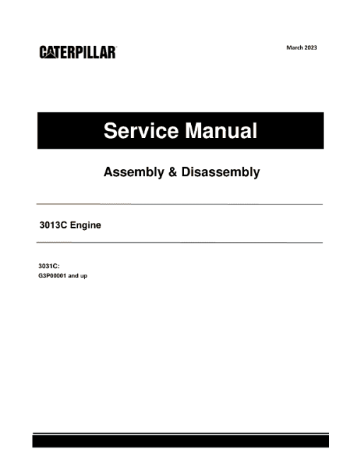 Caterpillar CAT 3013C Engine Machine Service Repair Manual (CSS00001 and up)