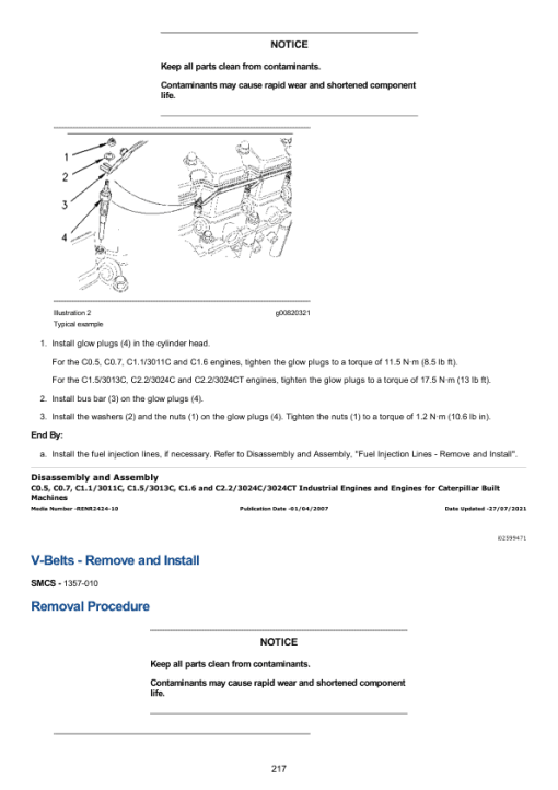 Caterpillar CAT 3013 Engine Machine Service Repair Manual (4ZW00001 and up) - Image 2