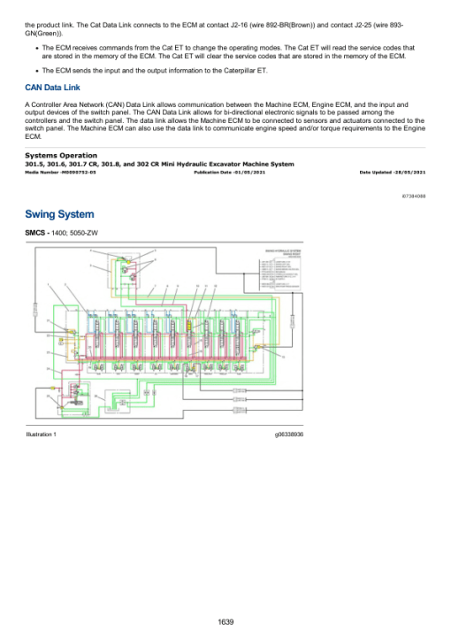 Caterpillar CAT 302 CR Mini Hydraulic Excavator Service Repair Manual (RHM00001 and up) - Image 3