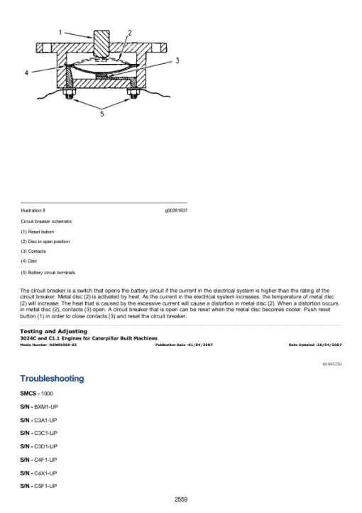 Caterpillar CAT 3024C Engine Machine Service Repair Manual (CSD00001 and up) - Image 3