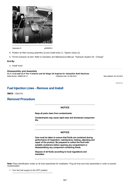 Caterpillar CAT 303.5E Mini Hydraulic Excavator Service Repair Manual (RKY00001 and up) - Image 3