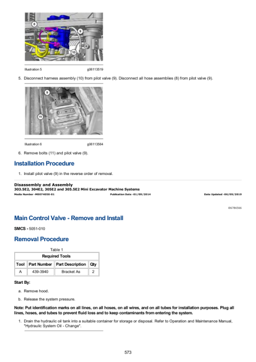 Caterpillar CAT 303.5E2CR Mini Hydraulic Excavator Service Repair Manual (DWD00001 and up) - Image 4