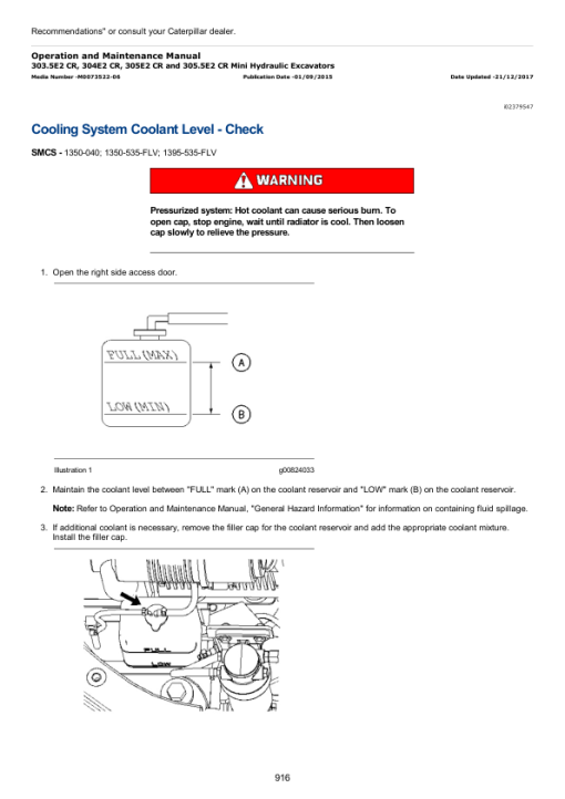 Caterpillar CAT 303.5E2CR Mini Hydraulic Excavator Service Repair Manual (DWD00001 and up) - Image 5