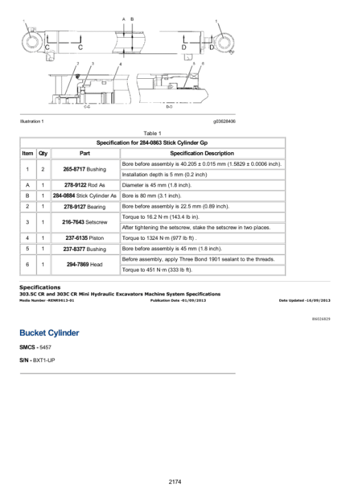 Caterpillar CAT 304.5 Mini Hydraulic Excavator Service Repair Manual (WAK00001 and up) - Image 2