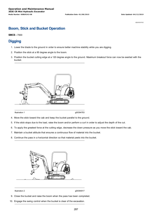 Caterpillar CAT 303E CR Mini Hydraulic Excavator Service Repair Manual (HHM00001 and up) - Image 3