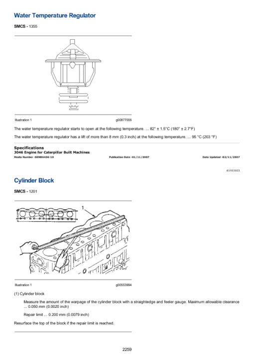 Caterpillar CAT 3044C Engine Machine Service Repair Manual (CJS00001 and up) - Image 2