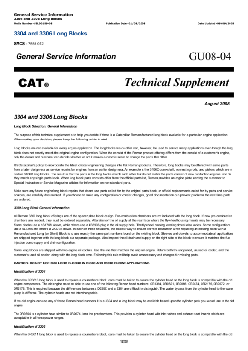 Caterpillar CAT 304C CR Mini Hydraulic Excavator Service Repair Manual (FPK00001 and up) - Image 2