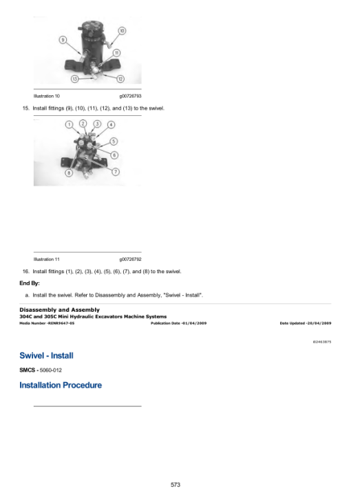 Caterpillar CAT 304C CR Mini Hydraulic Excavator Service Repair Manual (FPK00001 and up) - Image 4