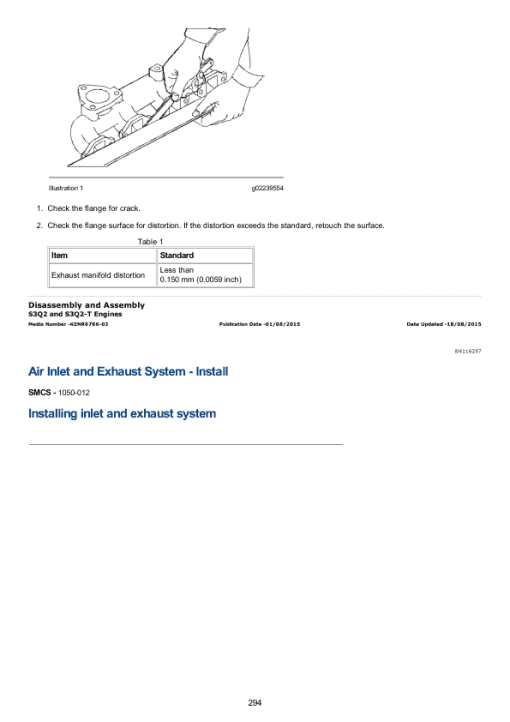 Caterpillar CAT 305.5E2CR Mini Hydraulic Excavator Service Repair Manual (EJX00001 and up) - Image 3