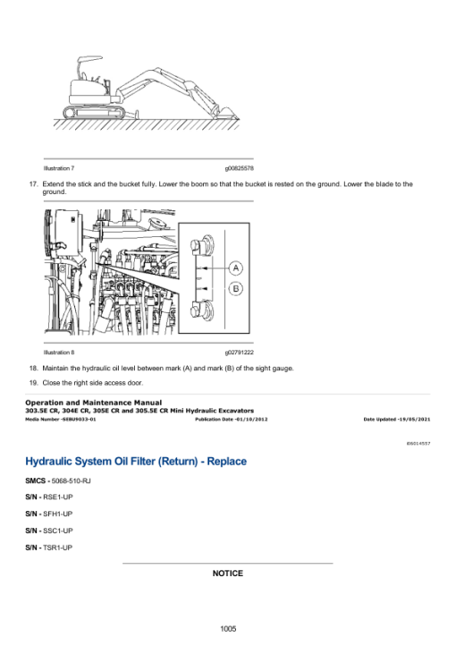 Caterpillar CAT 304E2CR Mini Hydraulic Excavator Service Repair Manual (FC200001 and up) - Image 2