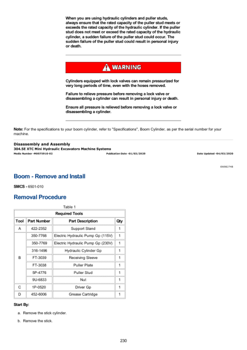 Caterpillar CAT 320, 320L Track Excavator Service Repair Manual (8LK00001 and up) - Image 5