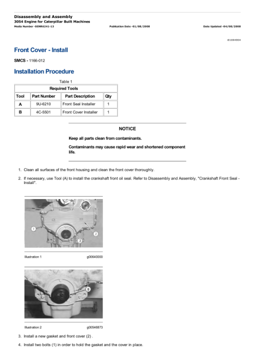 Caterpillar CAT 3054 Engine Service Repair Manual (5HK00001 and up) - Image 5