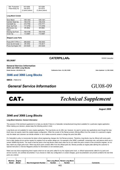 Caterpillar CAT 3054B Engine Service Repair Manual (5MF00001 and up) - Image 5