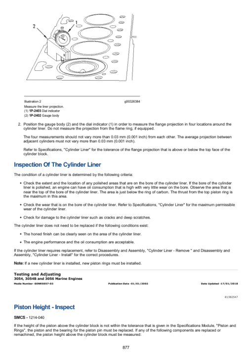 Caterpillar CAT 3054 Marine Engine Service Repair Manual (CYK00001 and up) - Image 4