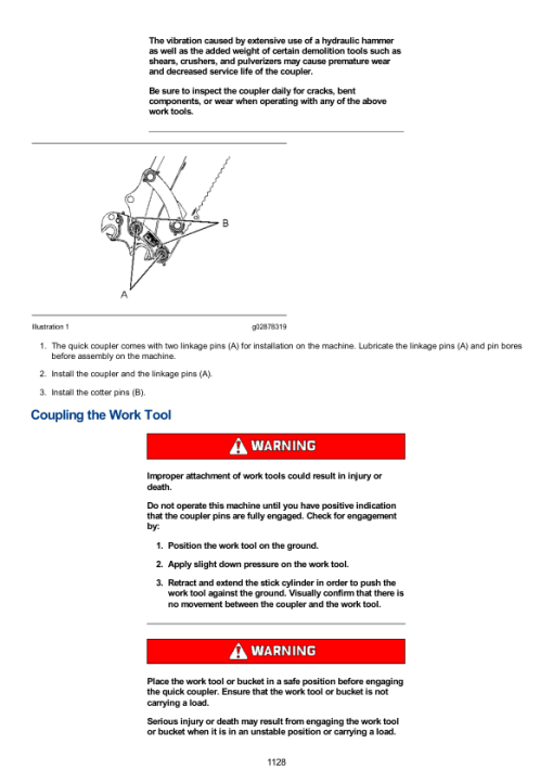 Caterpillar CAT 305C CR Mini Hydraulic Excavator Service Repair Manual (HWJ00001 and up) - Image 3