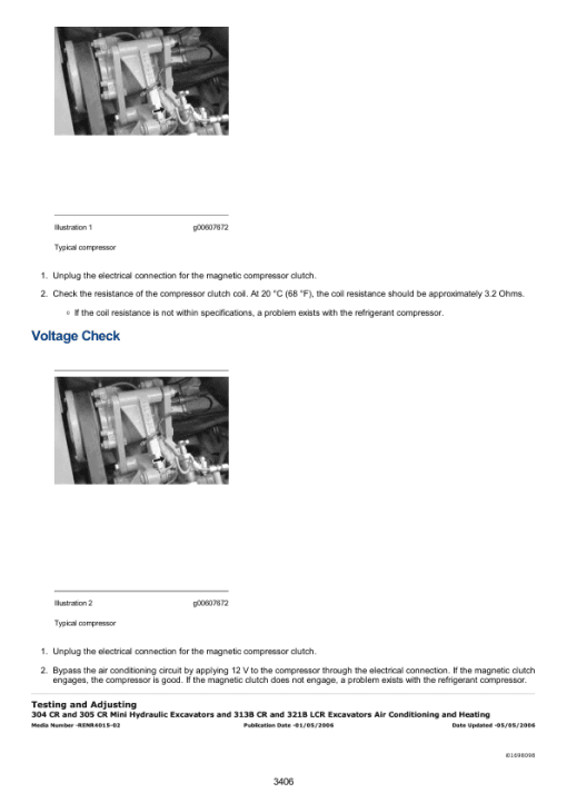 Caterpillar CAT 305CR Mini Hydraulic Excavator Service Repair Manual (DGT00001 and up) - Image 5