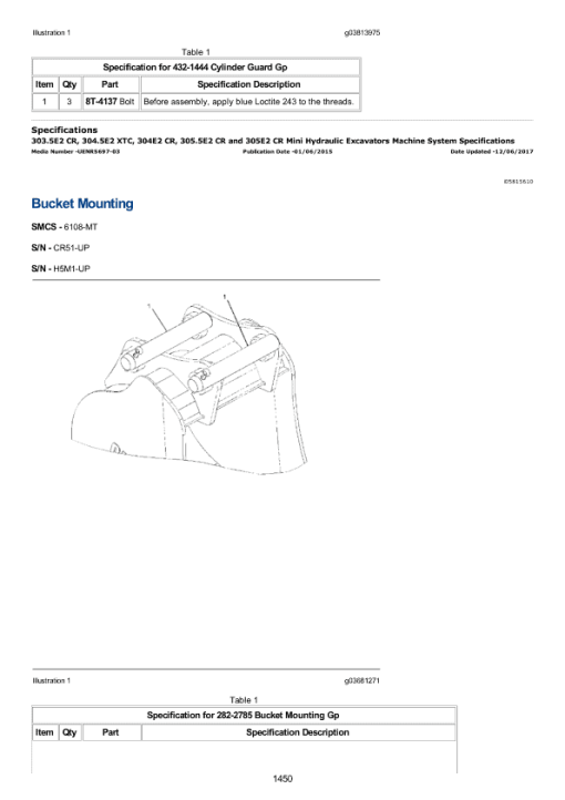 Caterpillar CAT 305E2 Mini Hydraulic Excavator Service Repair Manual (H5M00001 and up) - Image 3