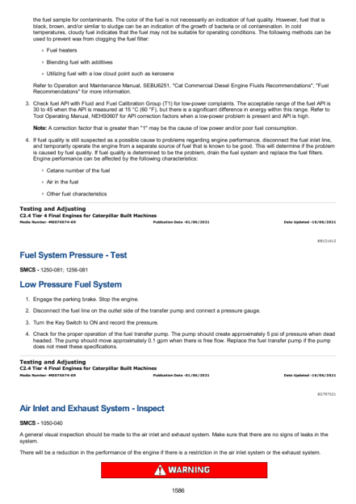 Caterpillar CAT 305E2 Mini Hydraulic Excavator Service Repair Manual (H5M00001 and up) - Image 4