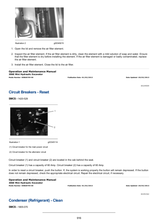 Caterpillar CAT 306E Mini Hydraulic Excavator Service Repair Manual (FHL00001 and up) - Image 5