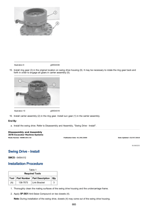 Caterpillar CAT 307B Mini Hydraulic Excavator Service Repair Manual (6KZ00001 and up) - Image 5