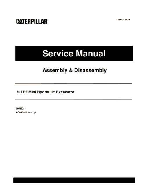 Caterpillar CAT 307E2 Mini Hydraulic Excavator Service Repair Manual (KC900001 and up)