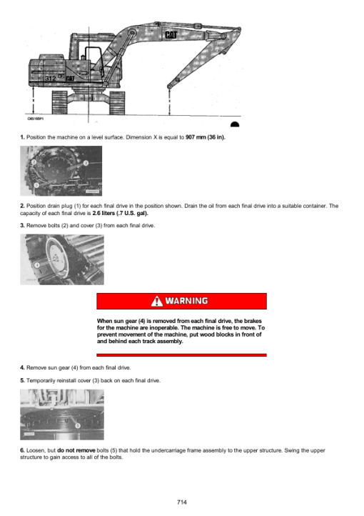 Caterpillar CAT 312 Excavator Service Repair Manual (6BL00001 and up) - Image 4