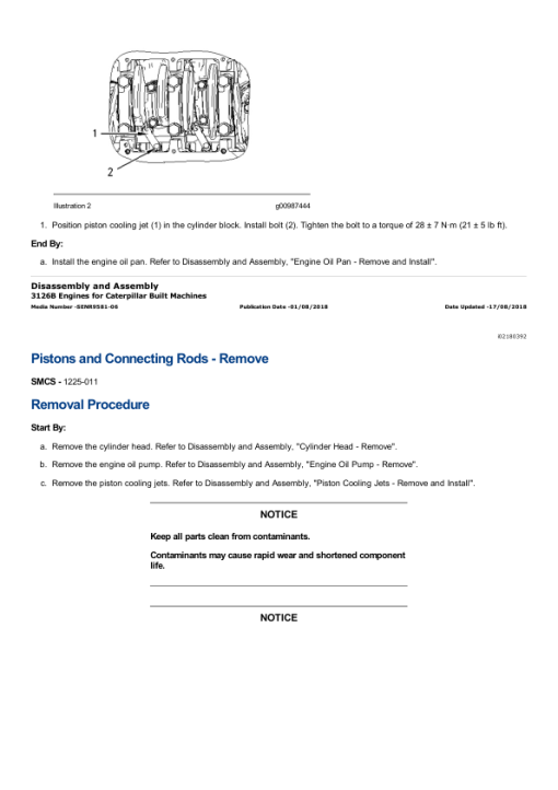 Caterpillar CAT 3126 Engine Machine Service Repair Manual (55K00001 and up) - Image 3