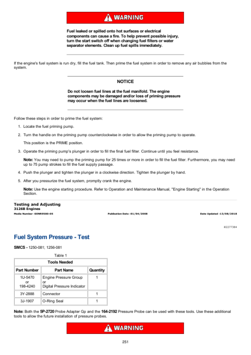 Caterpillar CAT 3126 Engine Machine Service Repair Manual (6JK00001 and up) - Image 5