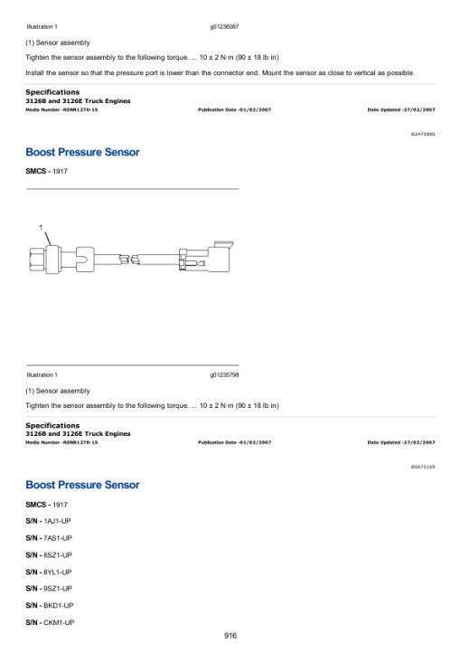 Caterpillar CAT 3126 Truck Engine Service Repair Manual (8SZ00001 and up) - Image 5