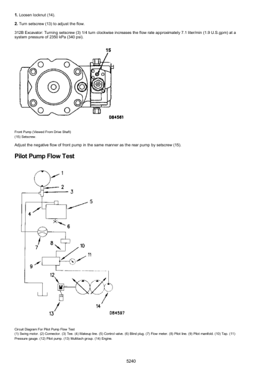 Caterpillar CAT 312D Excavator Service Repair Manual (KCD00001 and up) - Image 3